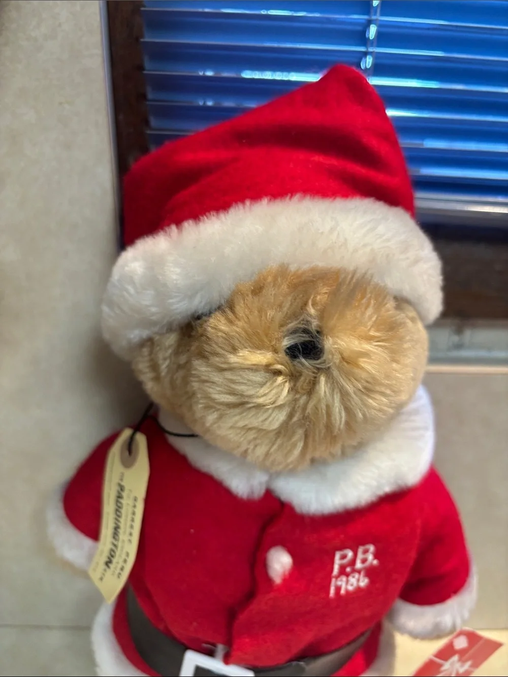 Vintage Plush Paddington Bear 1986 Santa Clause Eden Toys Tag (1975) Mint 15
